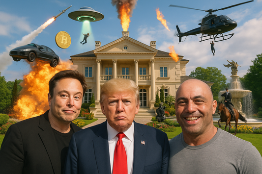 Elon Trump Joe House Party  Wall Poster Print Free Delivery